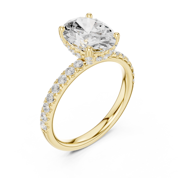 Gold Glorious Oval Radiance Ring Right View