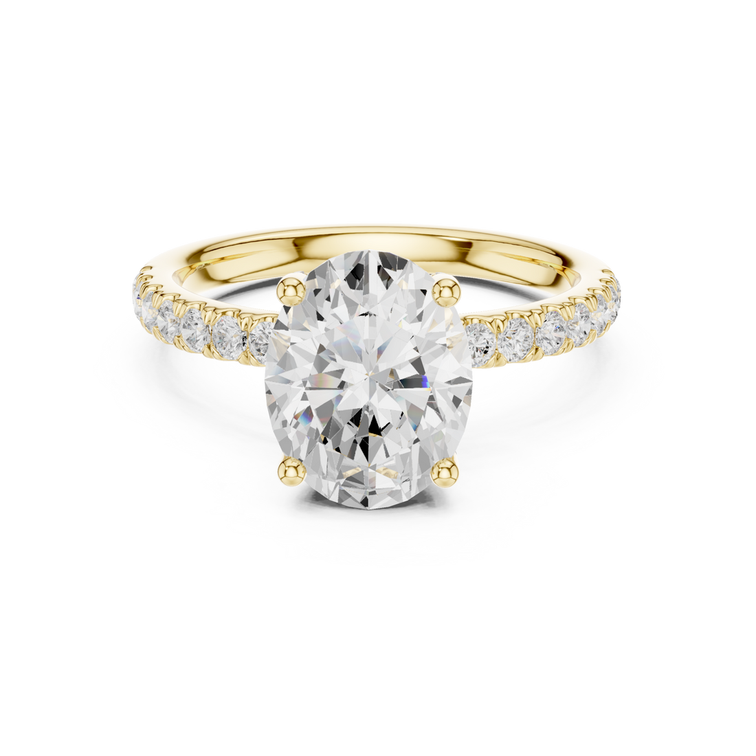 Gold Glorious Oval Radiance Ring Right View