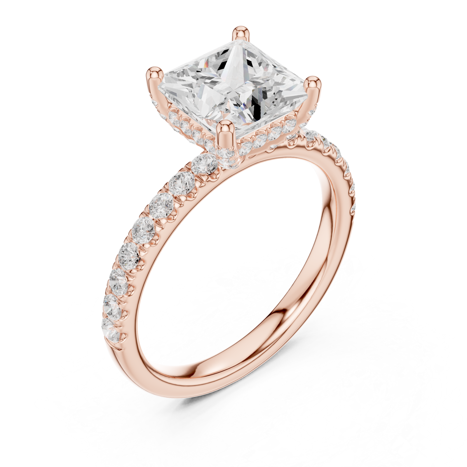  Rose Gold Starlight Promise Ring Right View