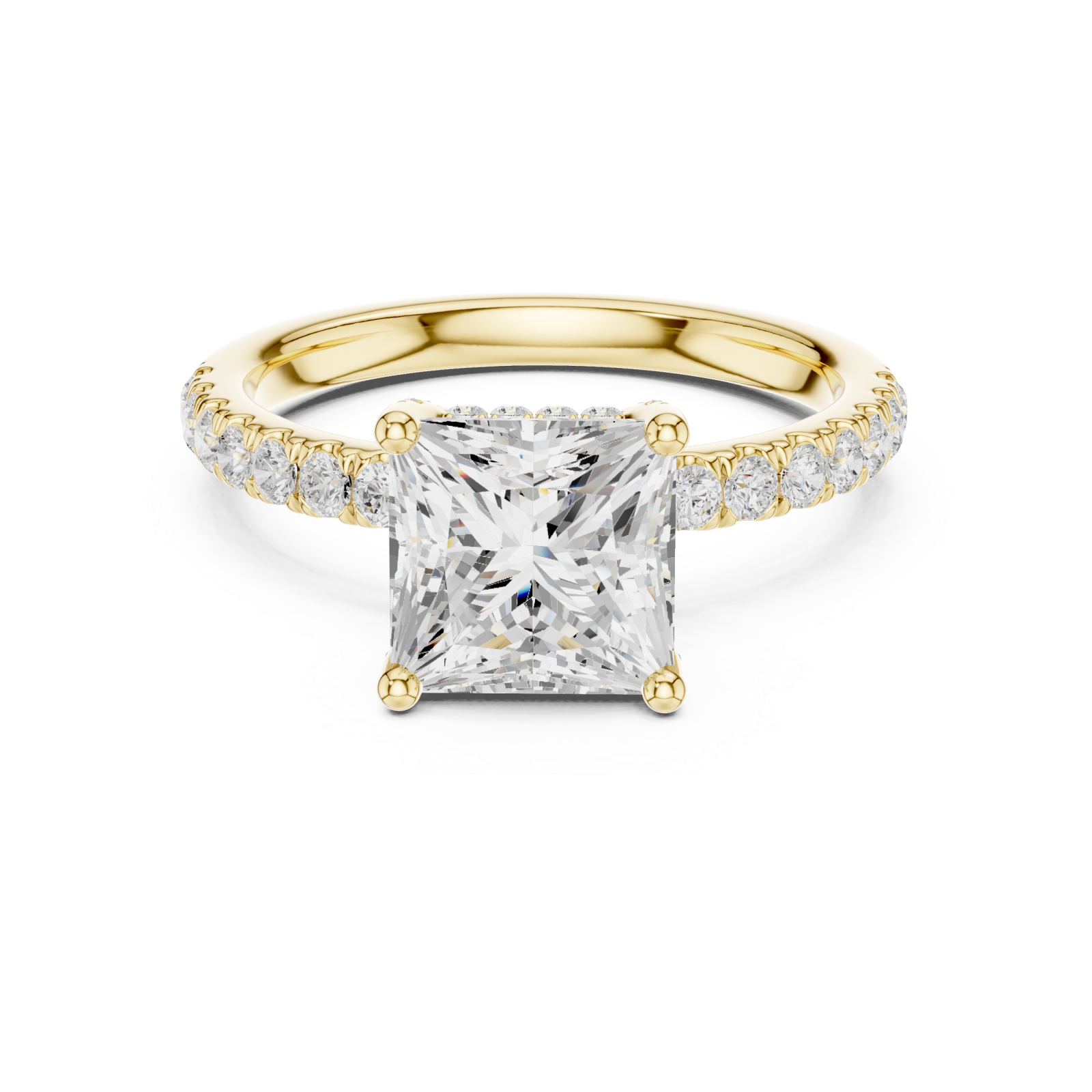  Gold Starlight Promise Ring Front View