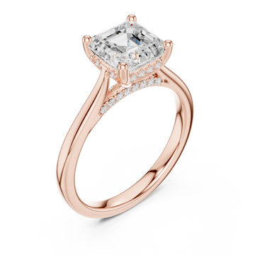  Rose Gold Celestial Allure Solitaire Ring Right View