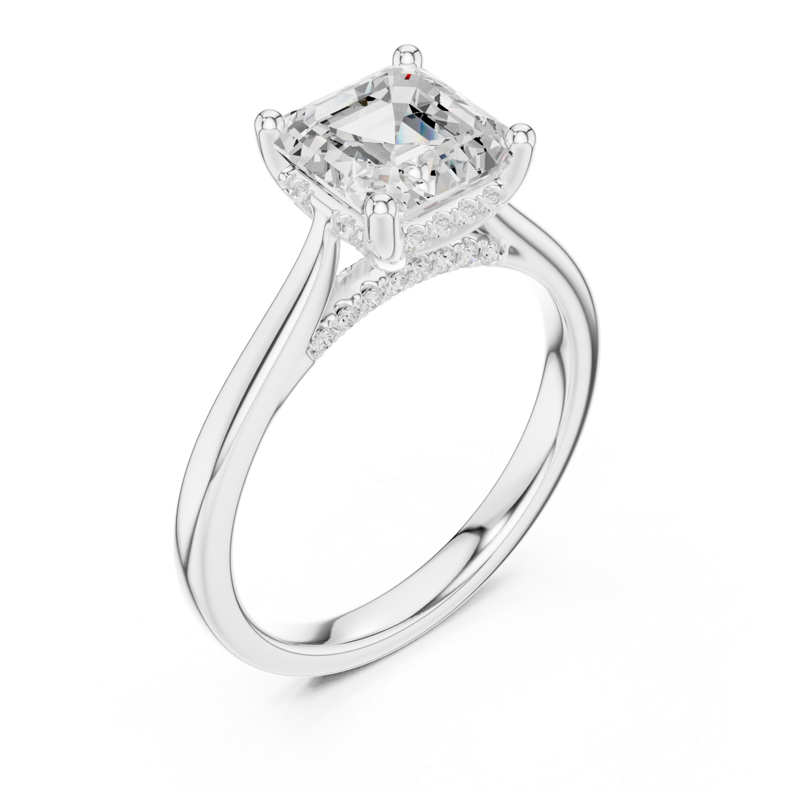 White Gold Celestial Allure Solitaire Ring Right View