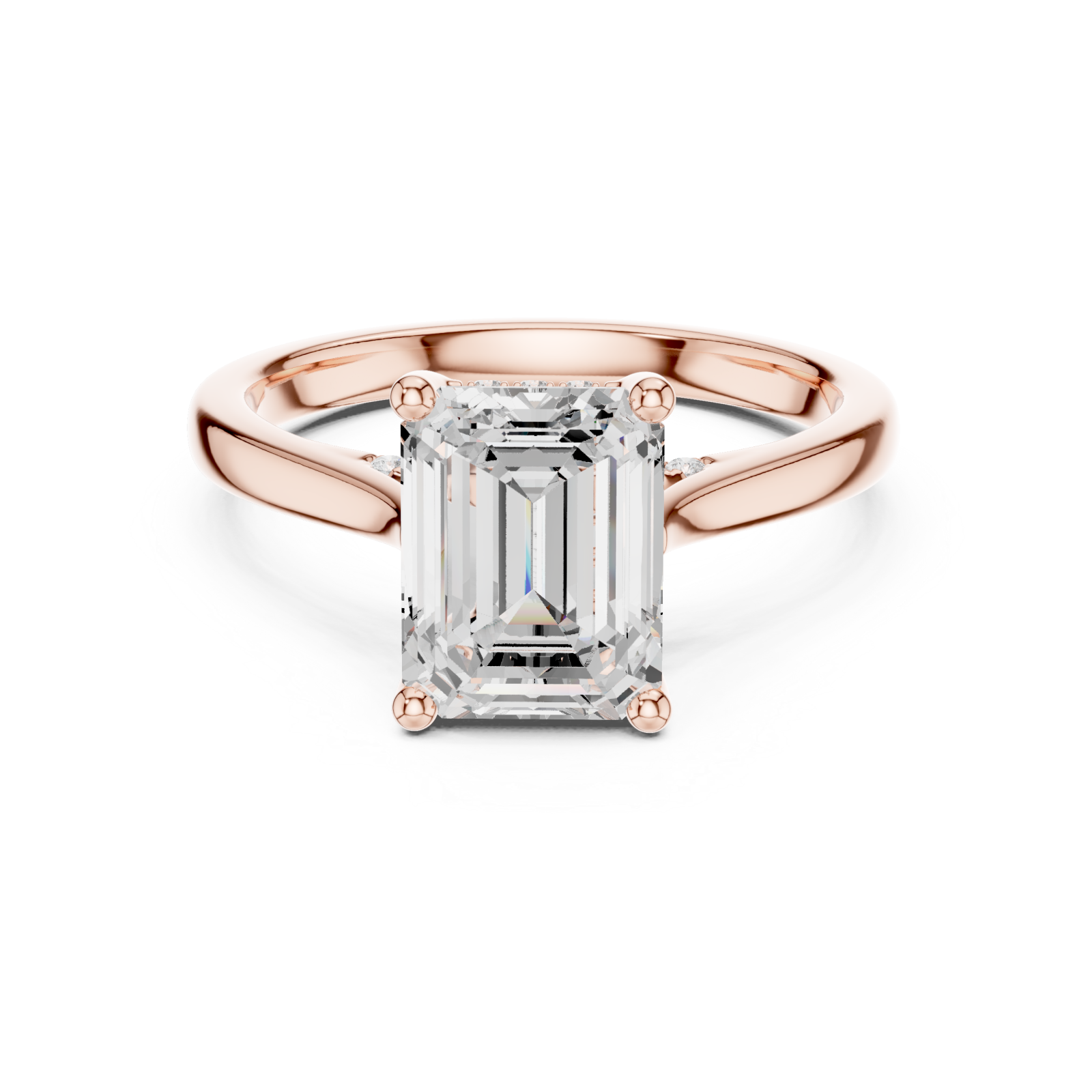  Rose Gold Promise Whisper Halo Band Front View
