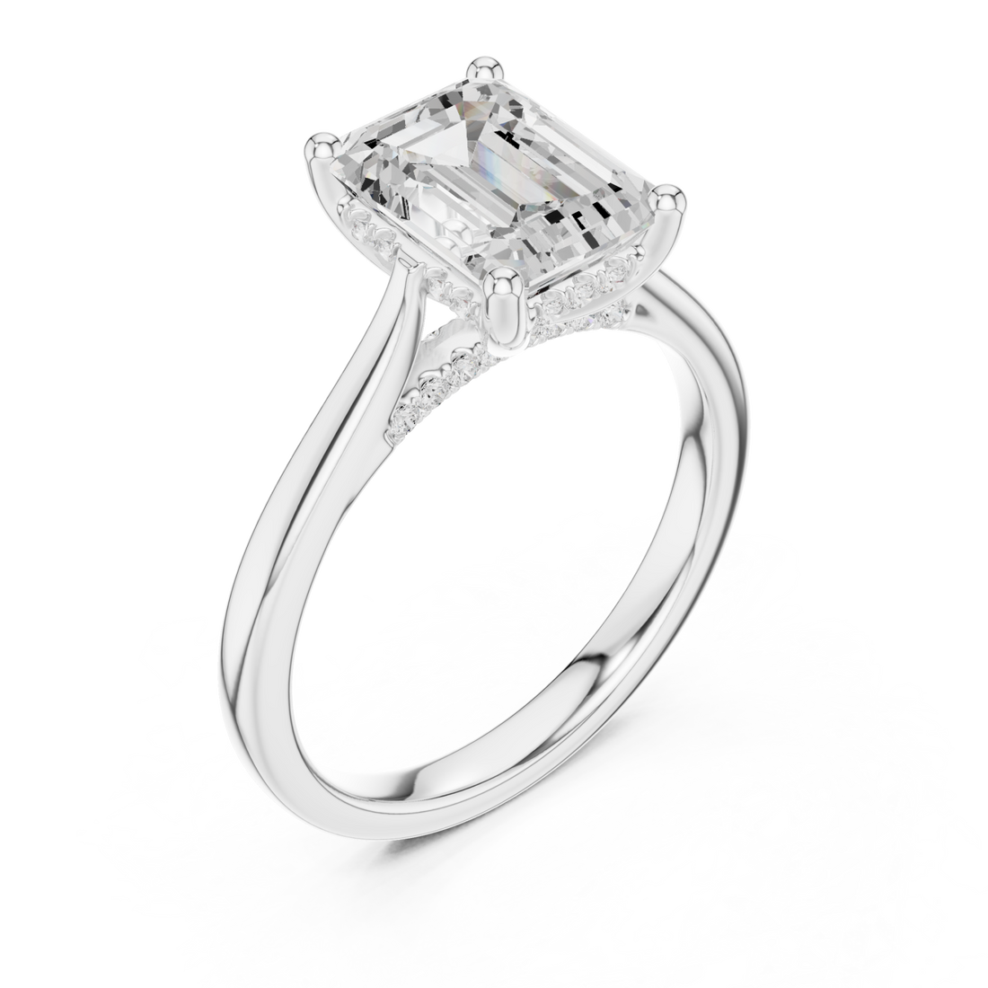  White Gold Promise Whisper Halo Band Right View