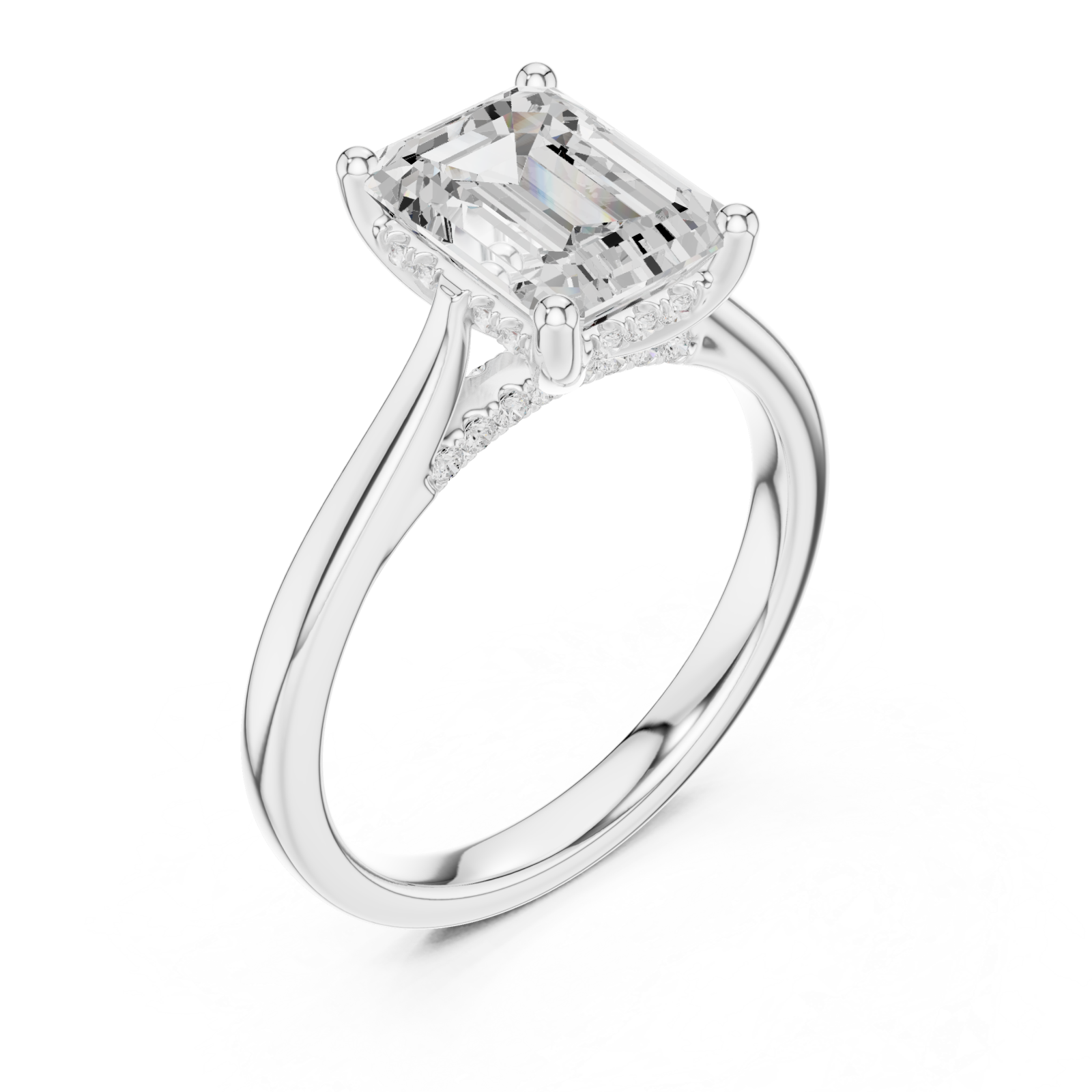  White Gold Promise Whisper Halo Band Right View