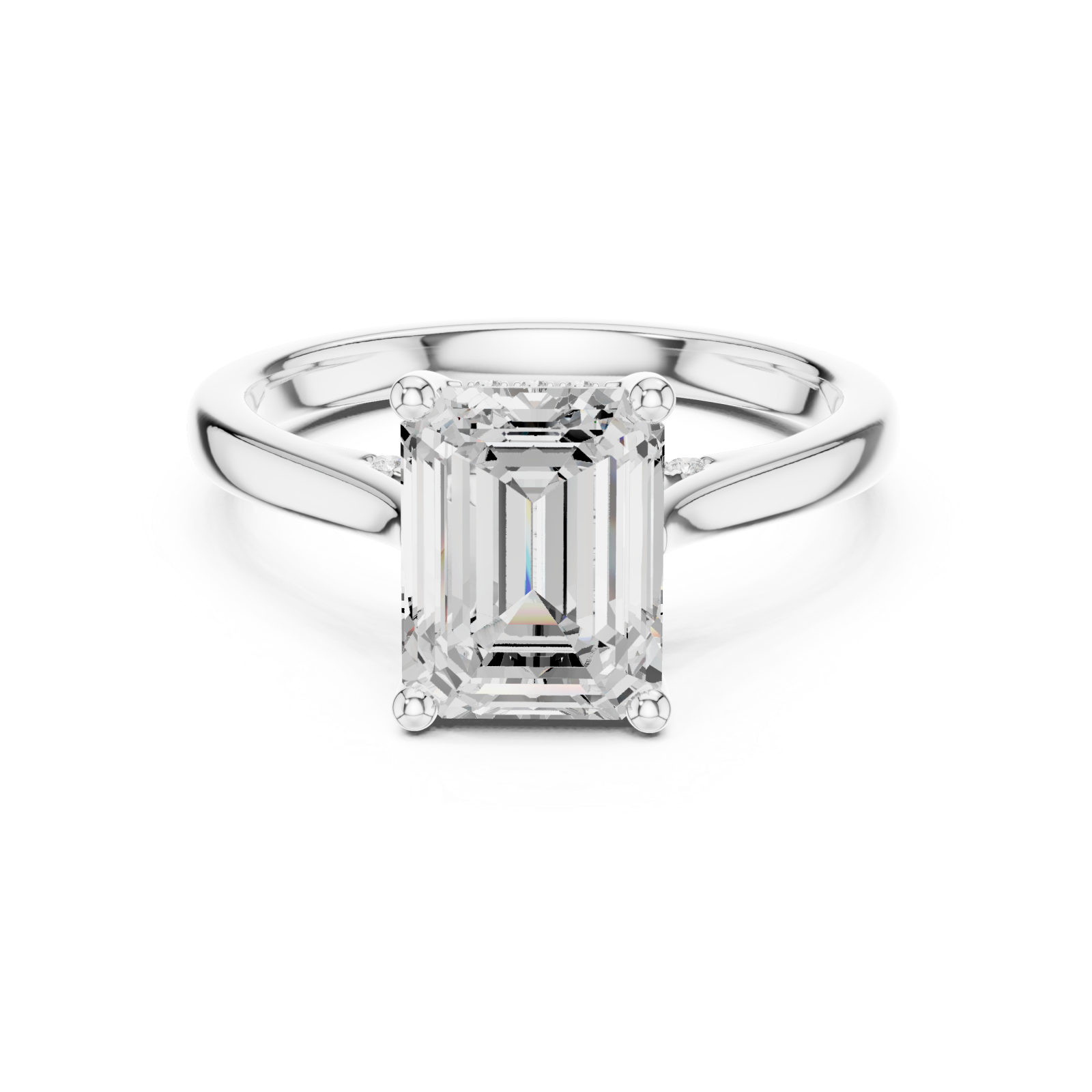  White Gold Promise Whisper Halo Band Front View