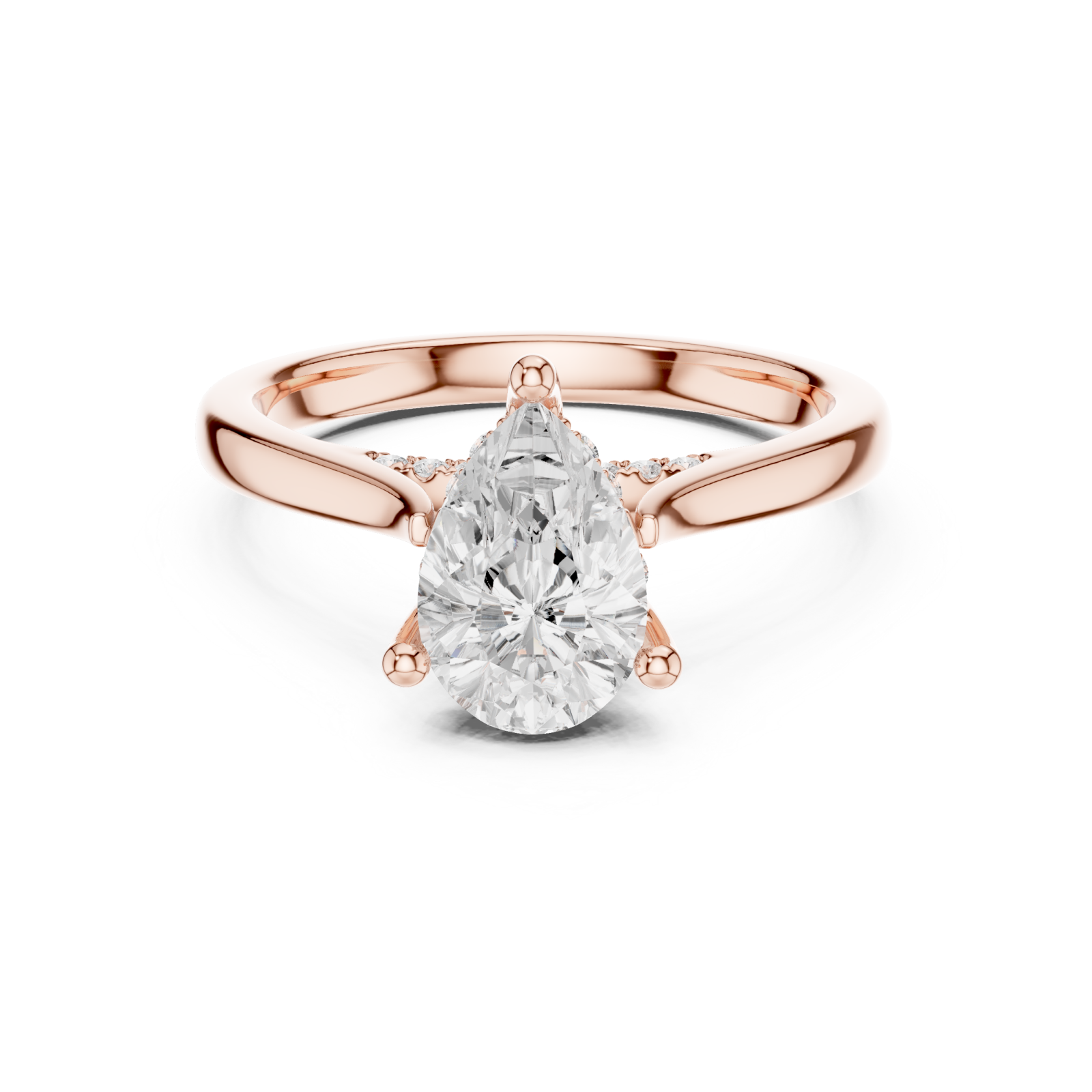  Rose Gold Radiant Whisper Signature Band Front View