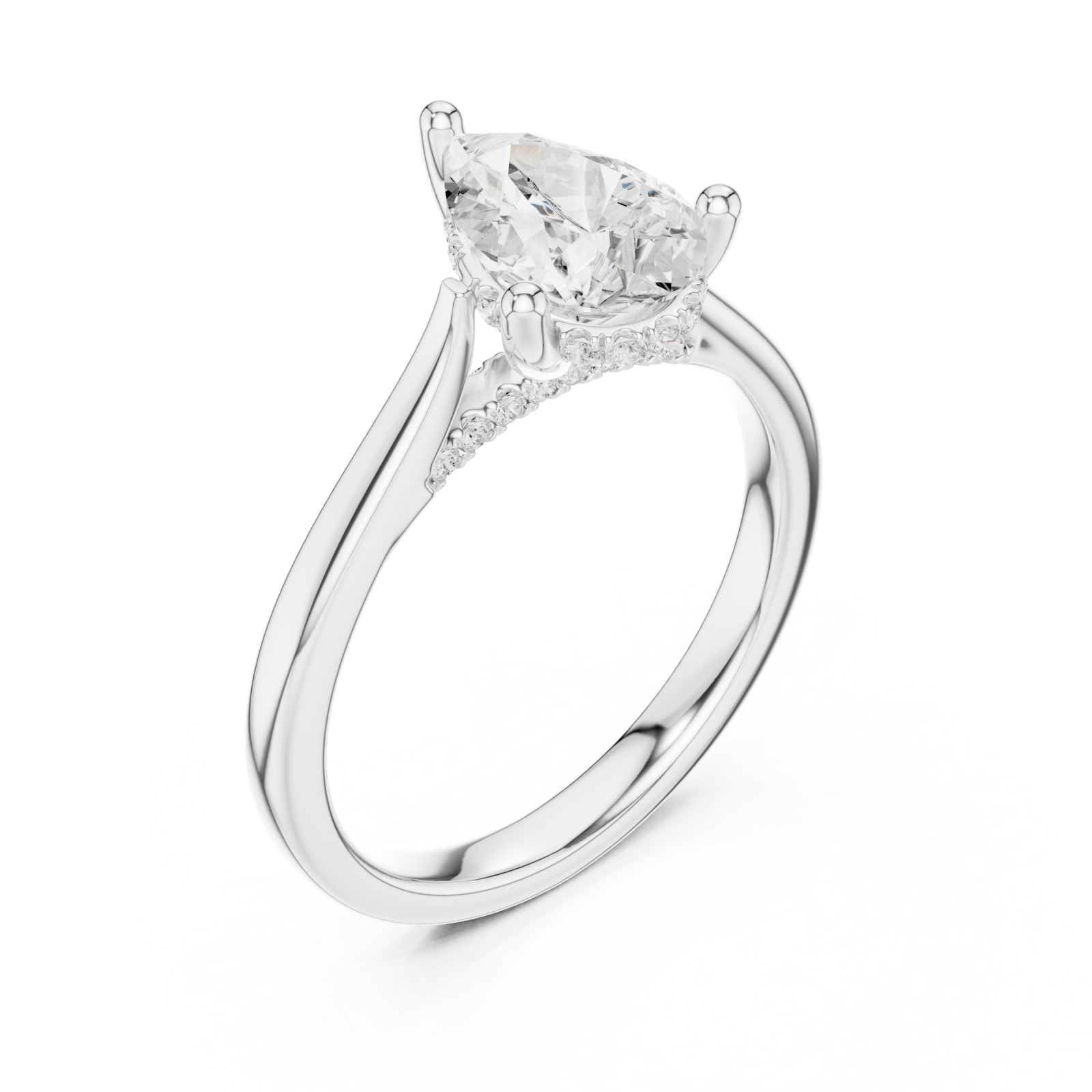 White Gold Radiant Whisper Signature Band Right View