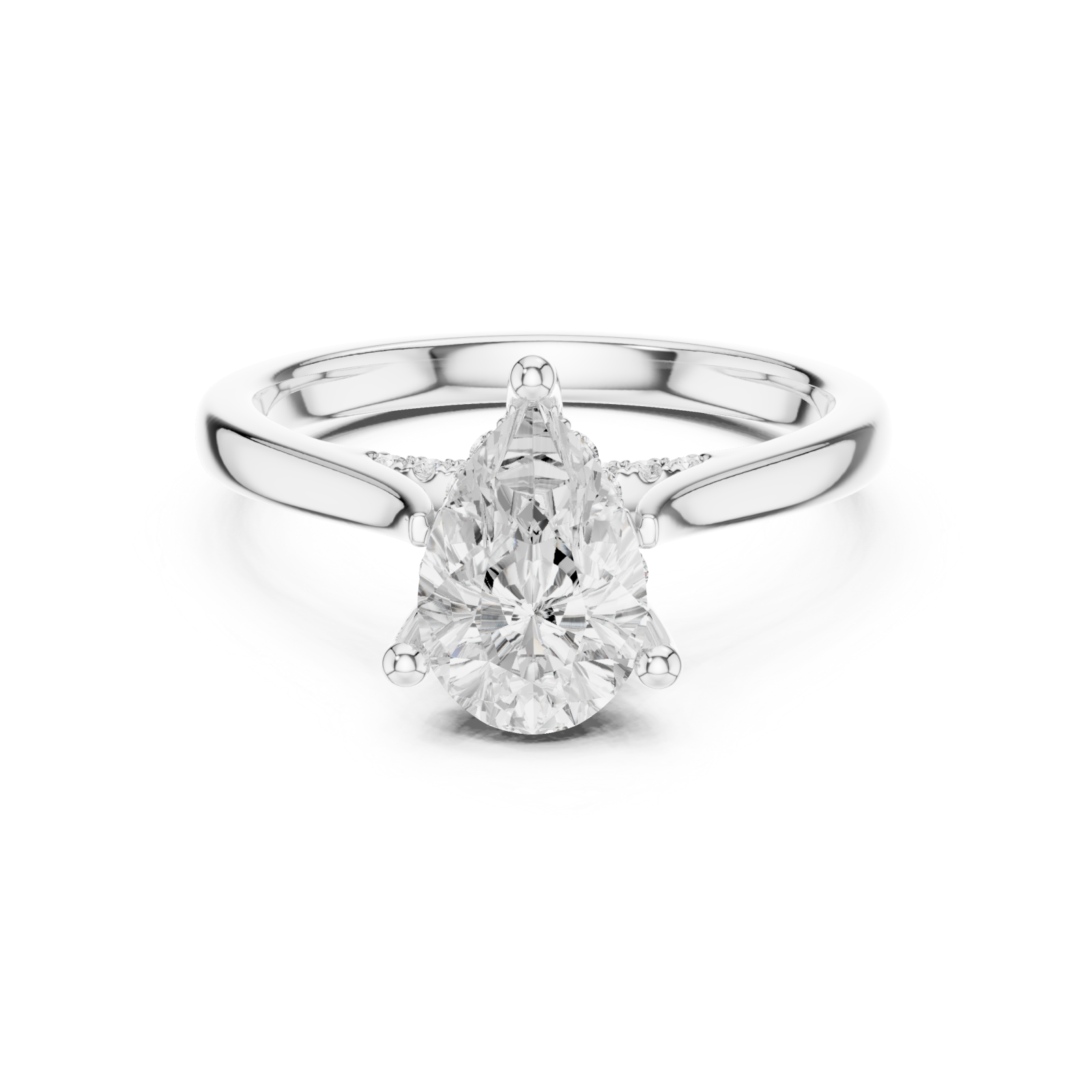  White Gold Radiant Whisper Signature Band Front View