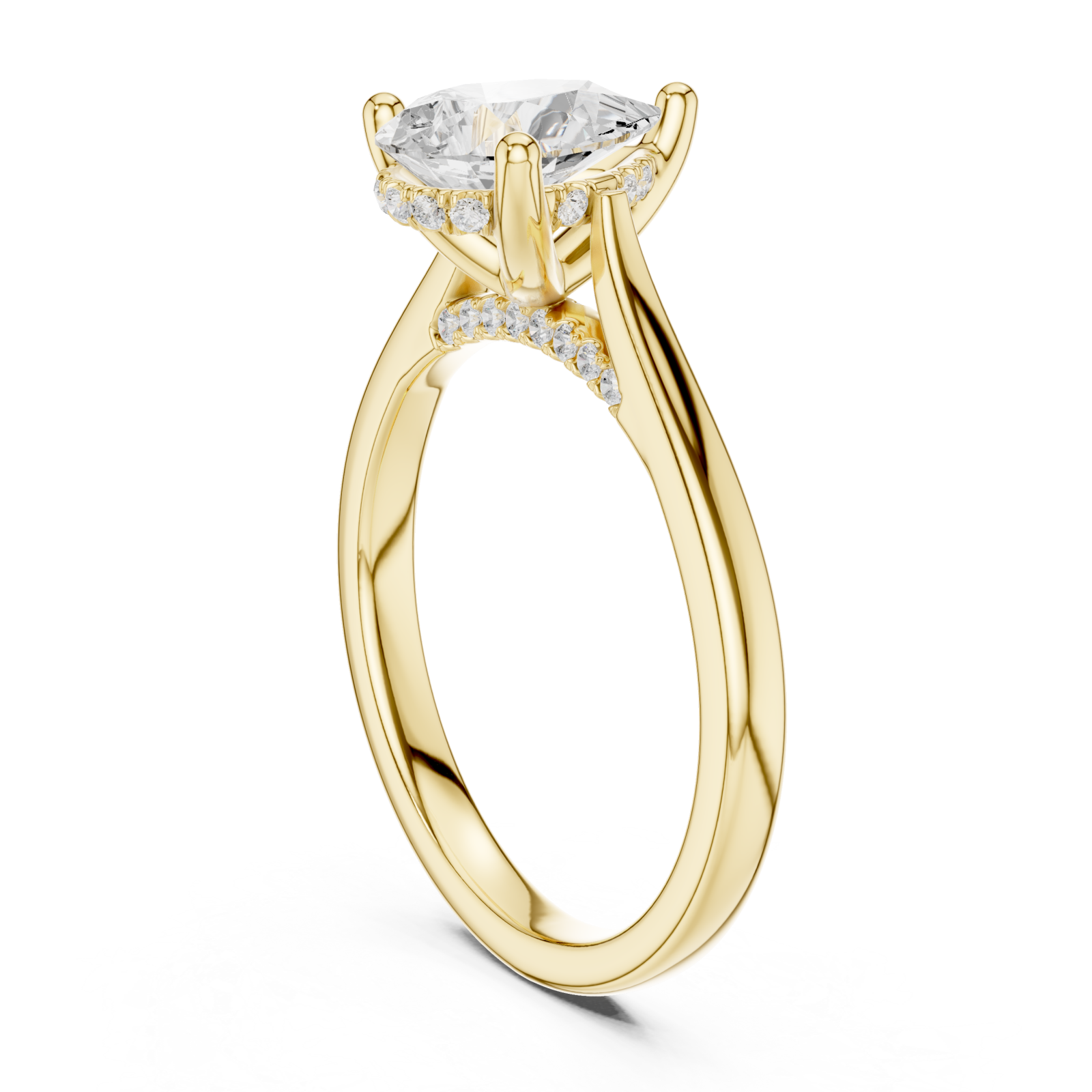  Gold Radiant Whisper Signature Band Left View