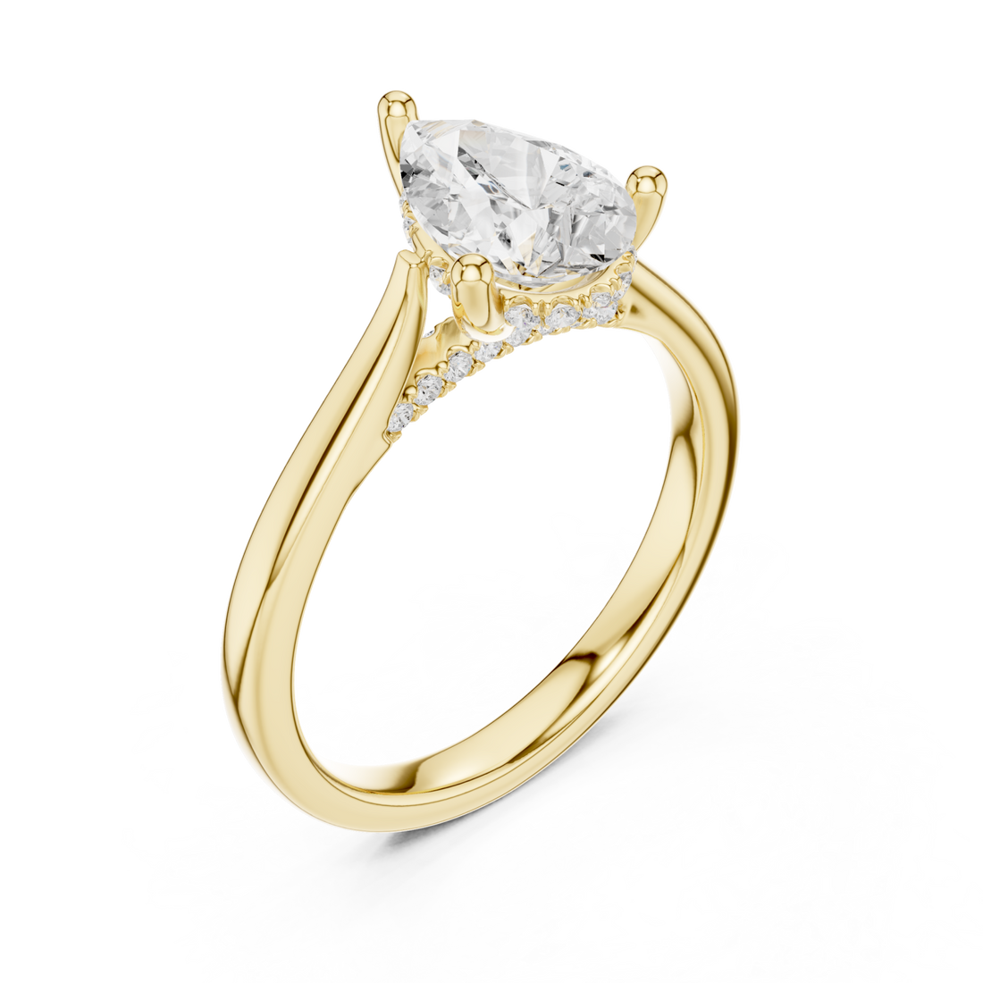 Gold Radiant Whisper Signature Band Right View