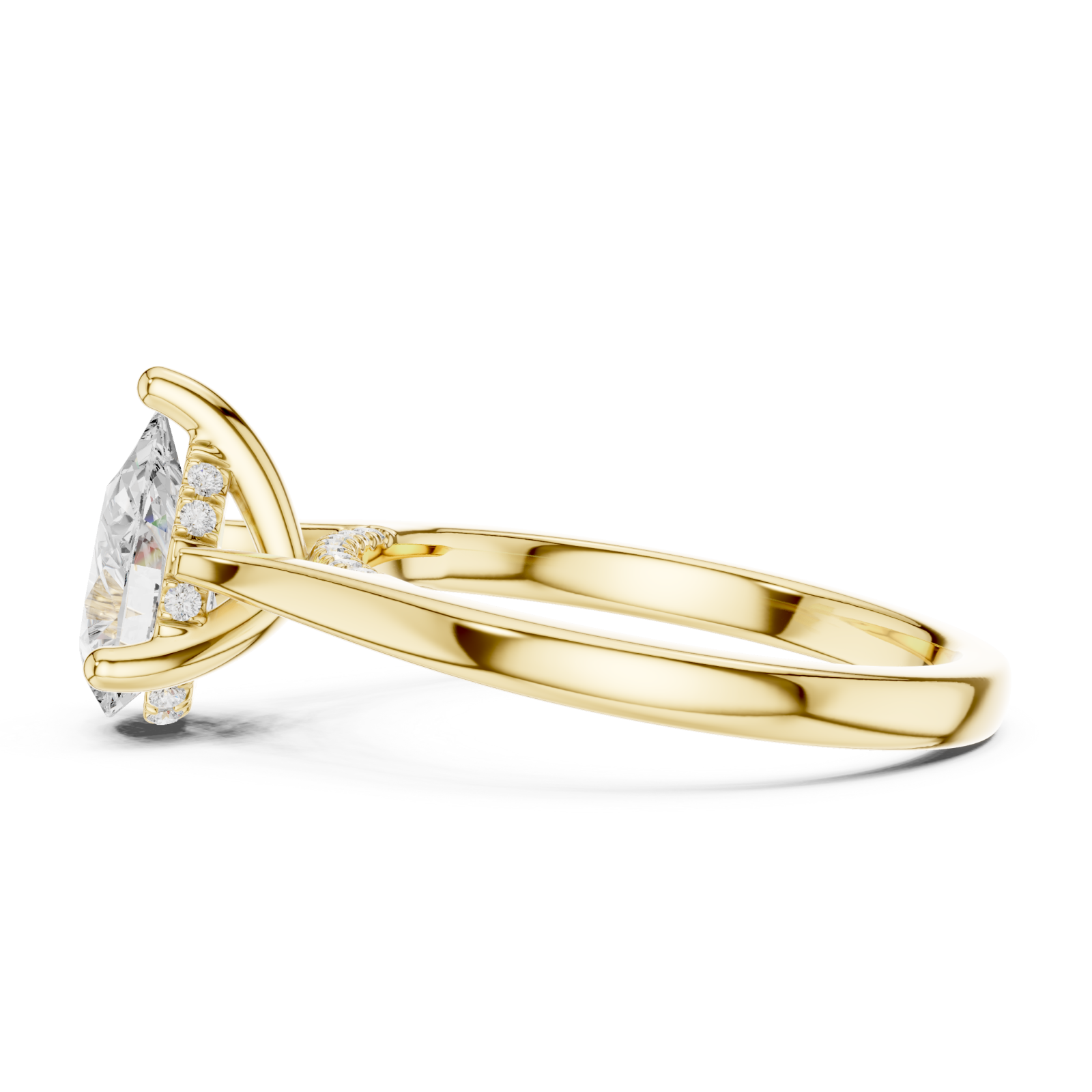  Gold Radiant Whisper Signature Band Side View