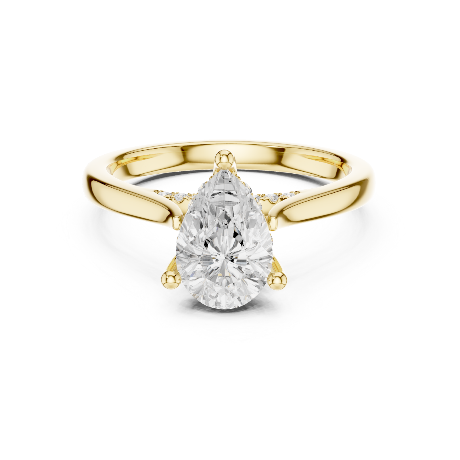  Gold Radiant Whisper Signature Band Front View