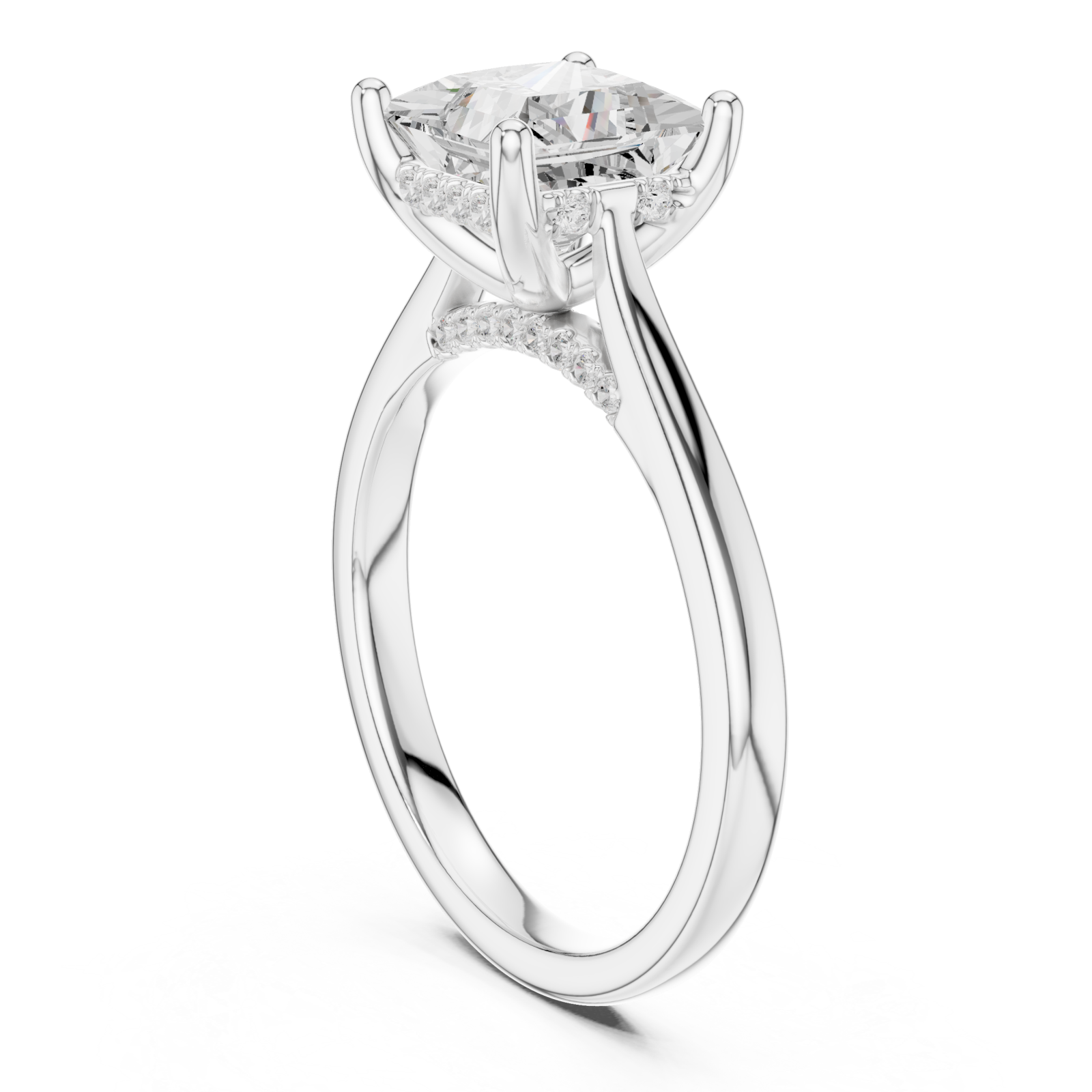  White Gold Eternal Muse Solitaire Ring Left View