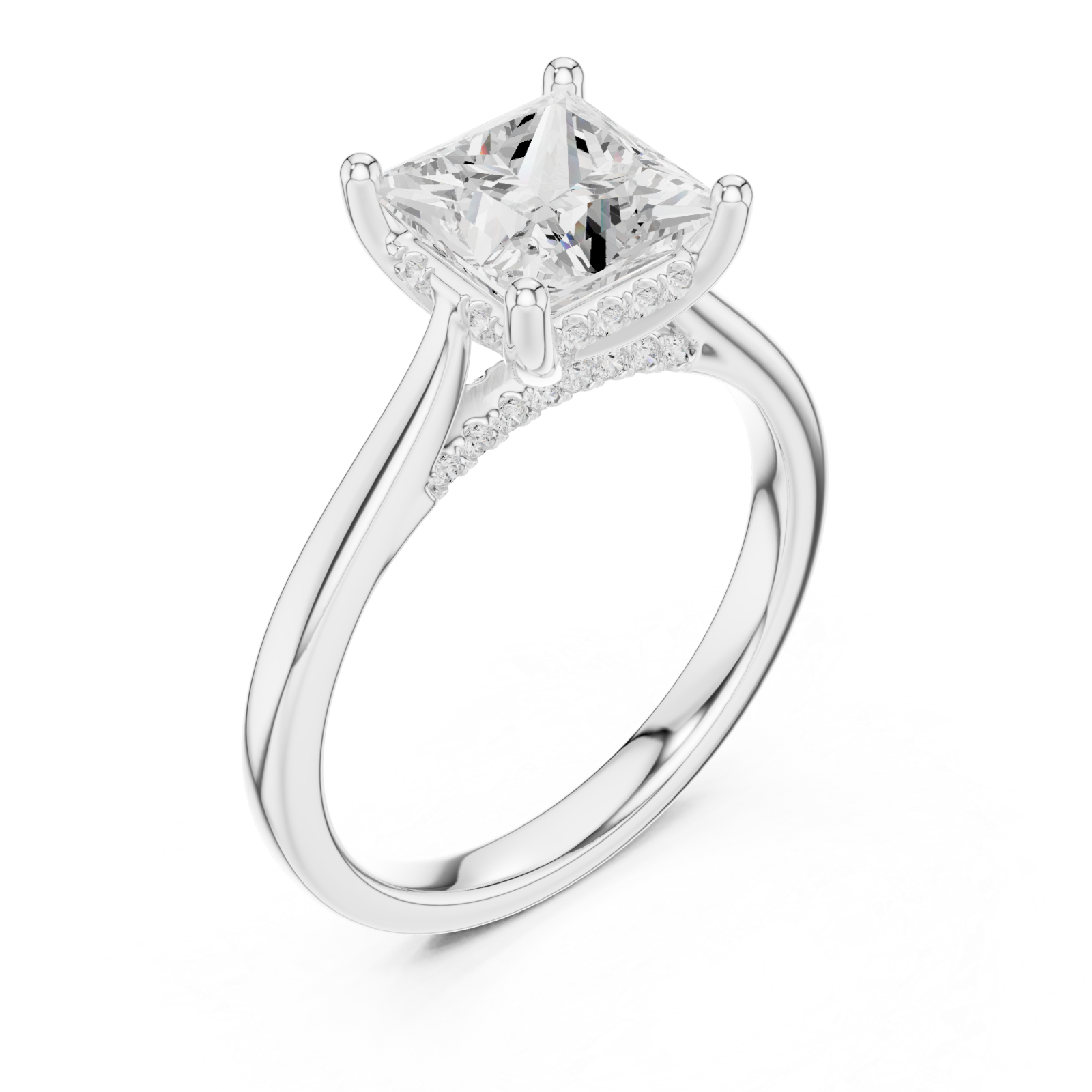  White Gold Eternal Muse Solitaire Ring Right View