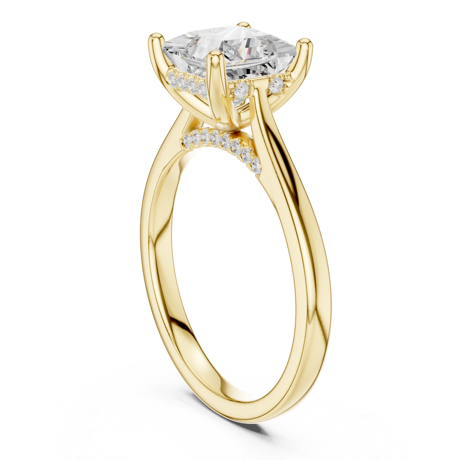  Gold Eternal Muse Solitaire Ring Left View
