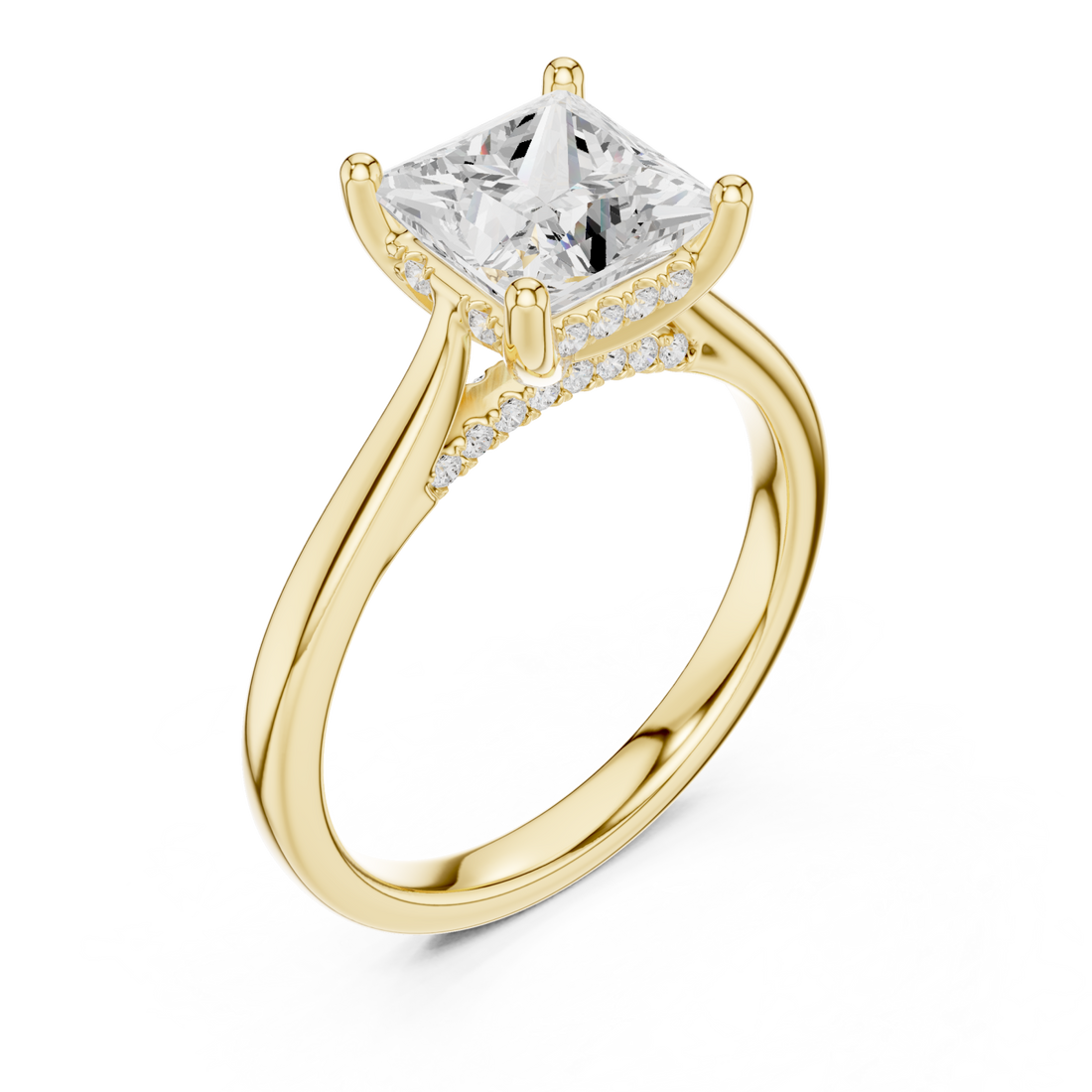 Gold Eternal Muse Solitaire Ring Right View