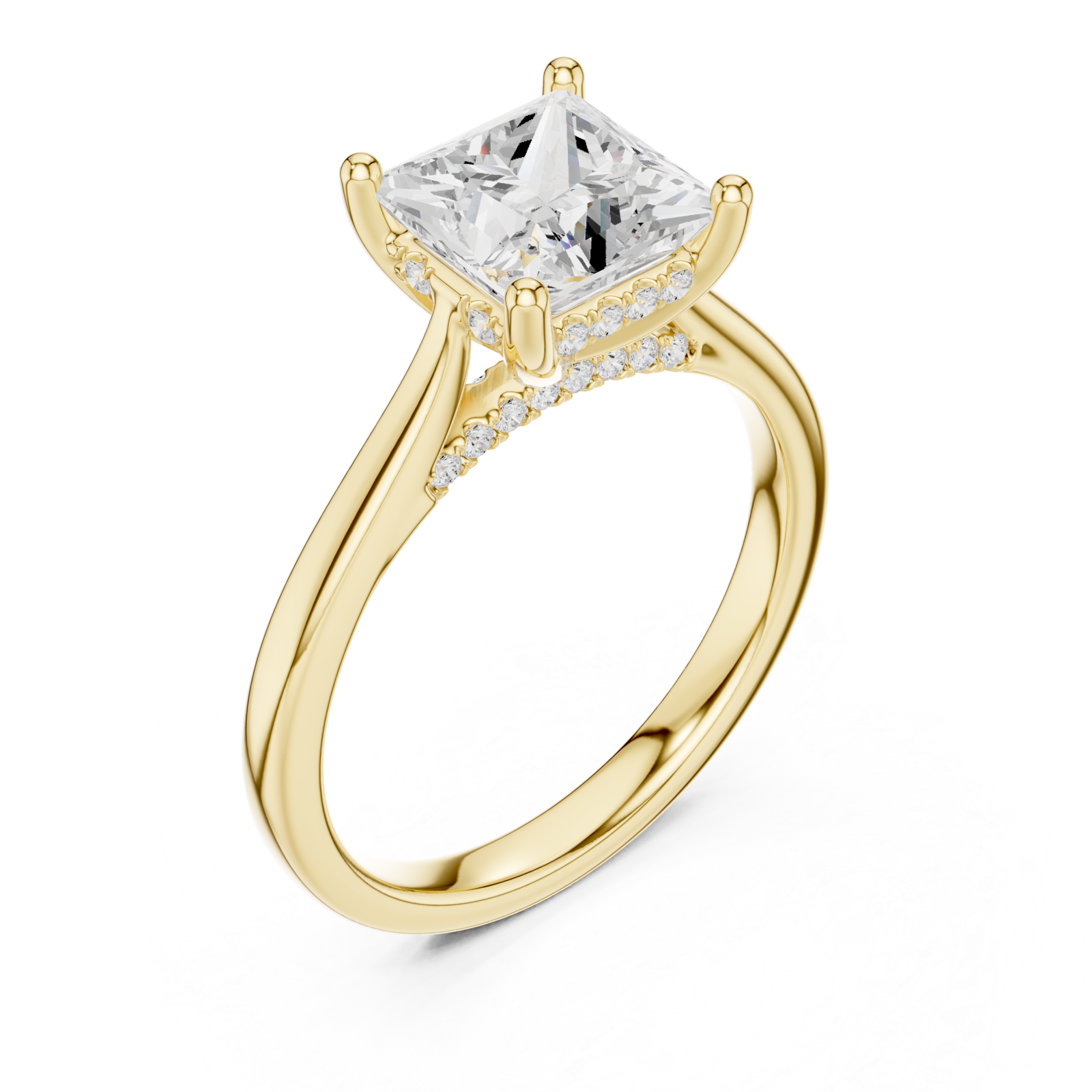 Gold Eternal Muse Solitaire Ring Right View