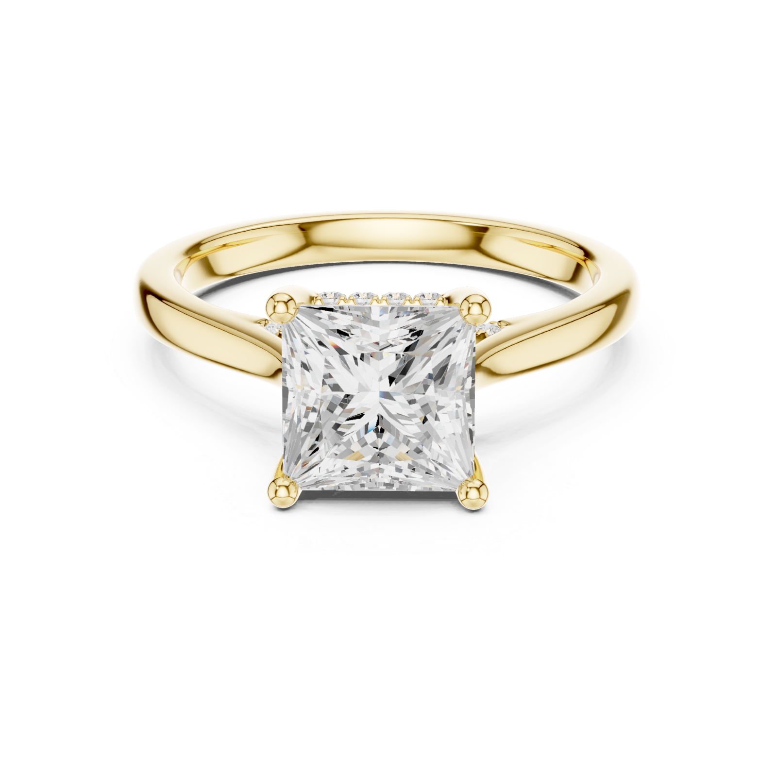  Gold Eternal Muse Solitaire Ring Front View