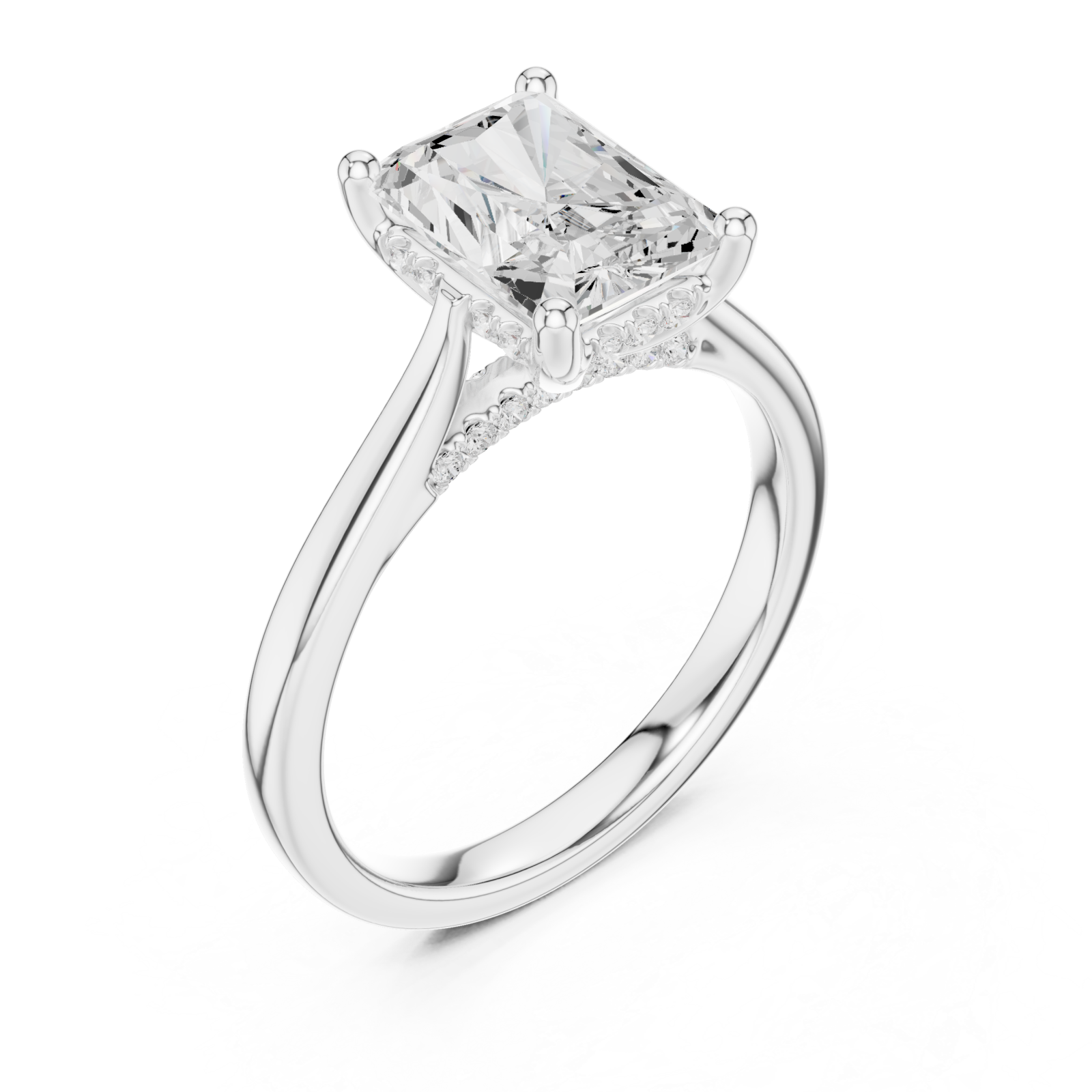  White Gold Eternal Whisper Solitaire Ring Right View