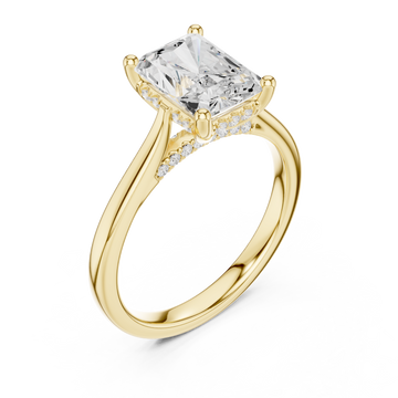 Gold Eternal Whisper Solitaire Ring Right View
