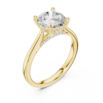 Gold Celeste Radiance Halo Ring Right View