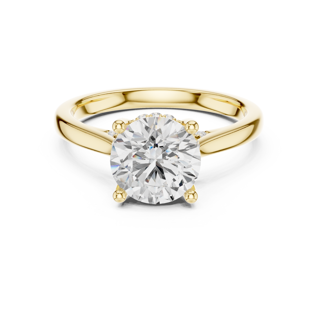 Gold Celeste Radiance Halo Ring Right View