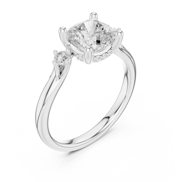  White Gold Twilight Grace Solitaire Ring Right View