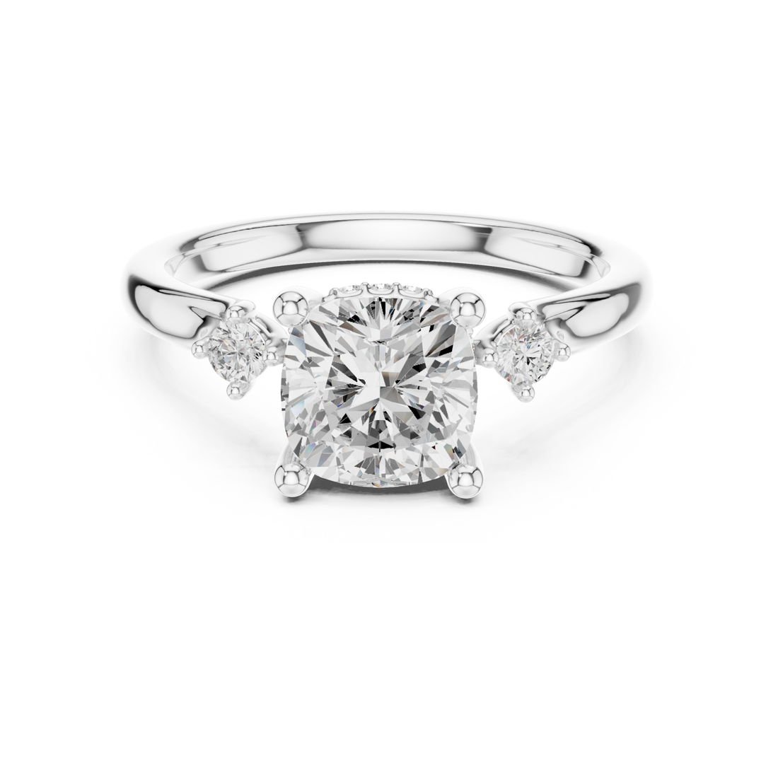  White Gold Twilight Grace Solitaire Ring Right View