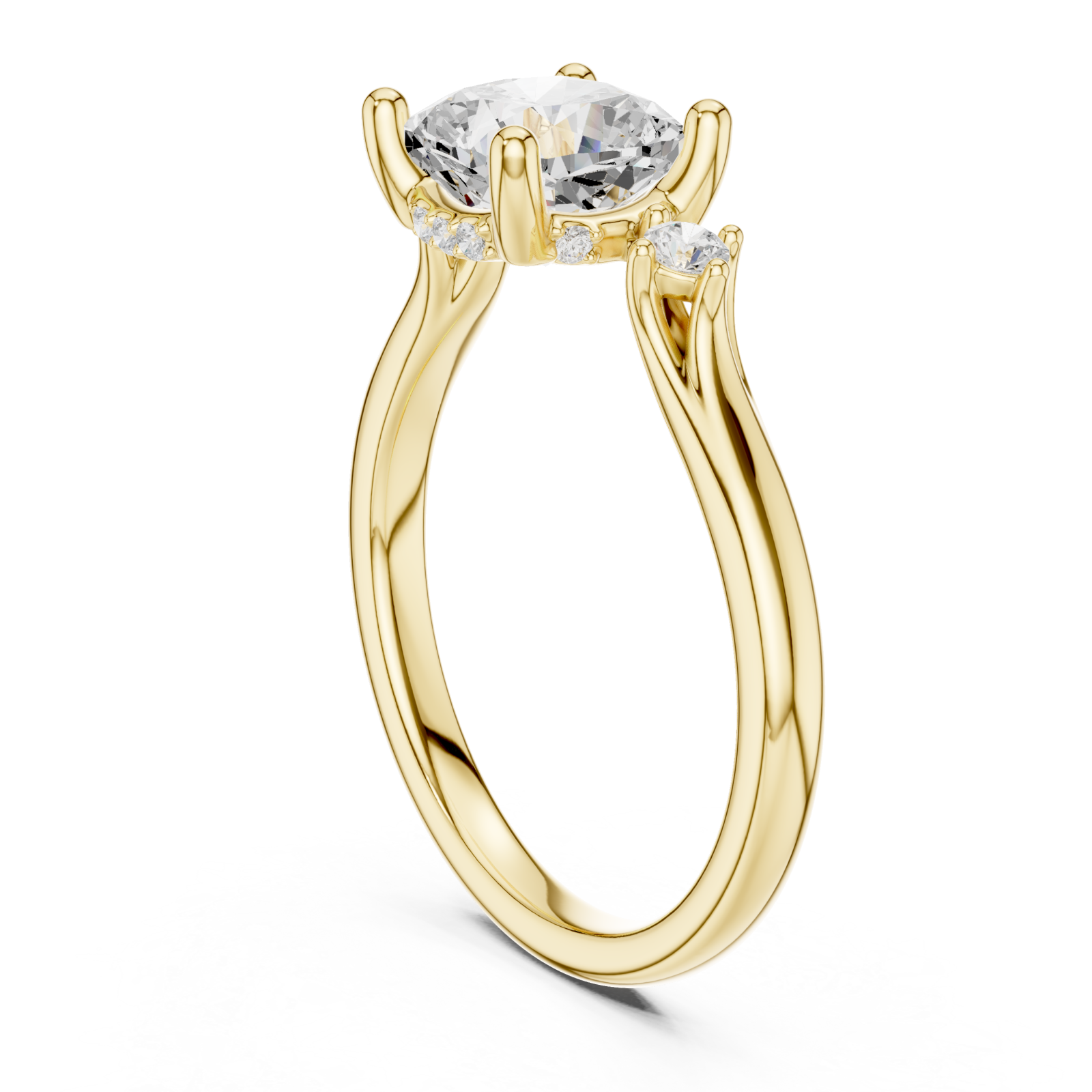  Gold Twilight Grace Solitaire Ring Left View