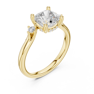 Gold Twilight Grace Solitaire Ring Right View
