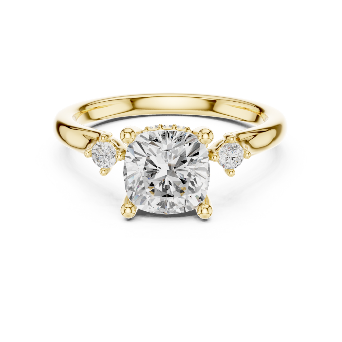 Gold Twilight Grace Solitaire Ring Right View