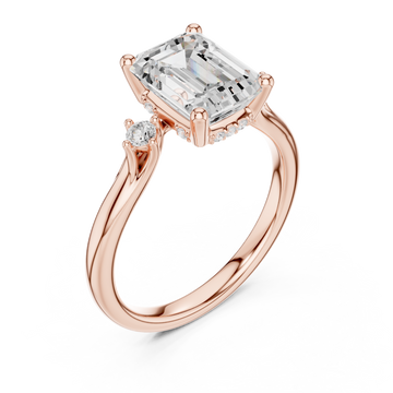  Rose Gold Lumina Grace Solitaire Ring Right View
