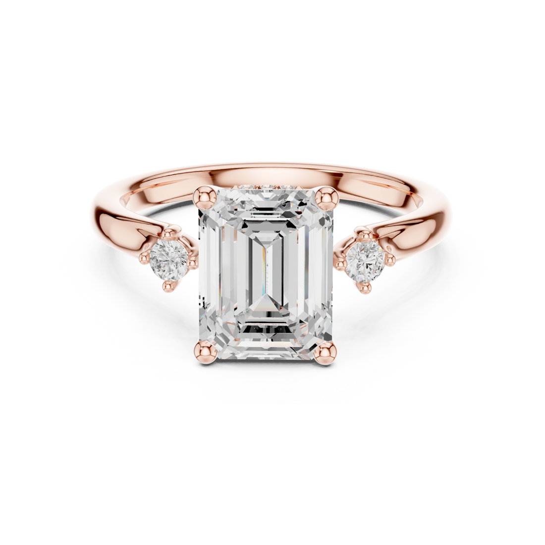  Rose Gold Lumina Grace Solitaire Ring Right View