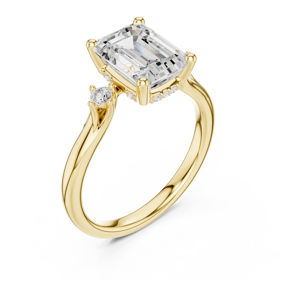 Gold Lumina Grace Solitaire Ring Right View