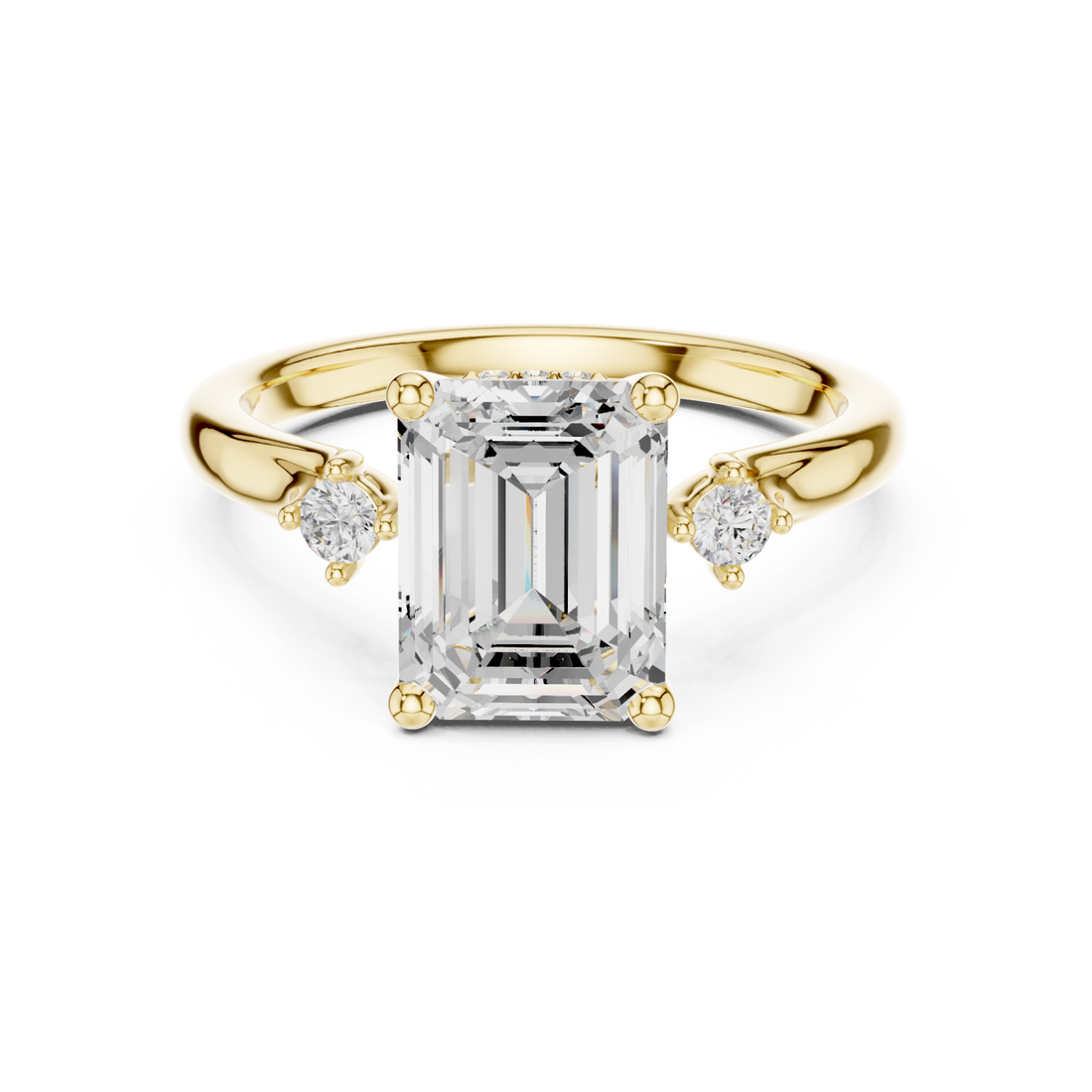 Gold Lumina Grace Solitaire Ring Right View