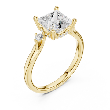 Gold Luminous Promenade Classic Solitaire Ring Right View