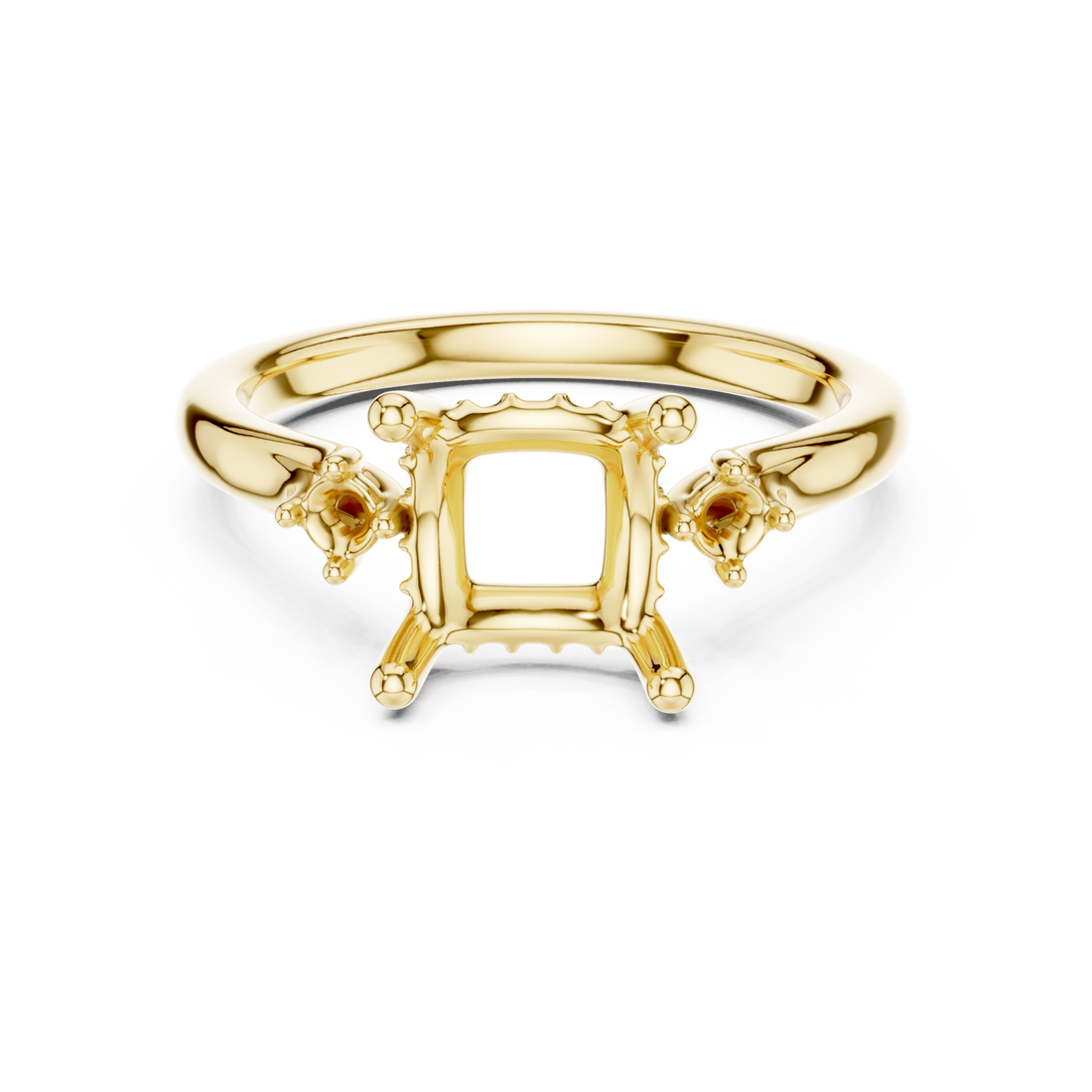 Gold Luminous Promenade Classic Solitaire Ring Right View