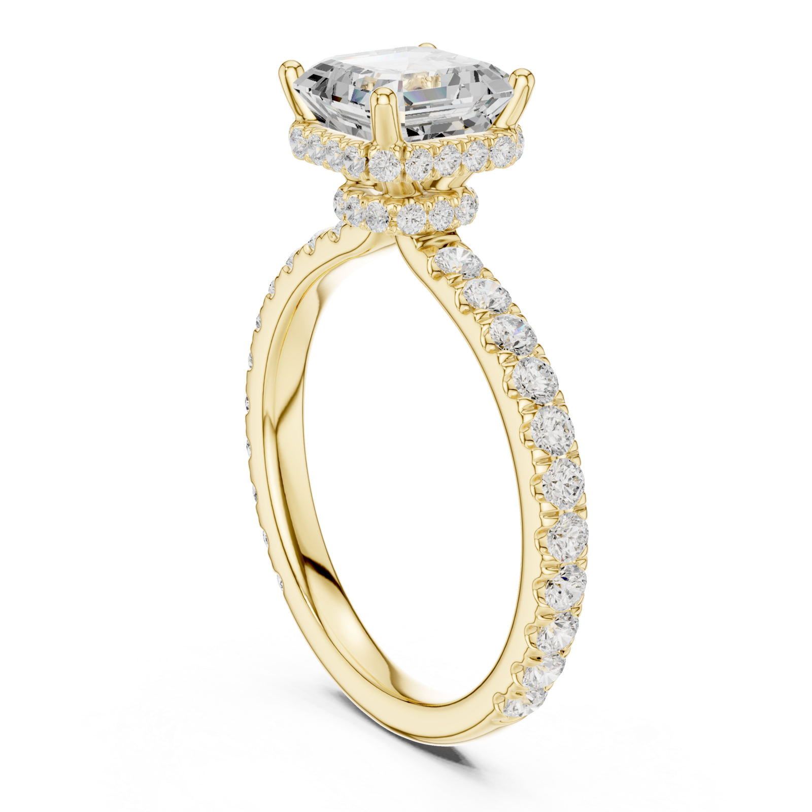  Gold Regency Halo Statement Ring Left View