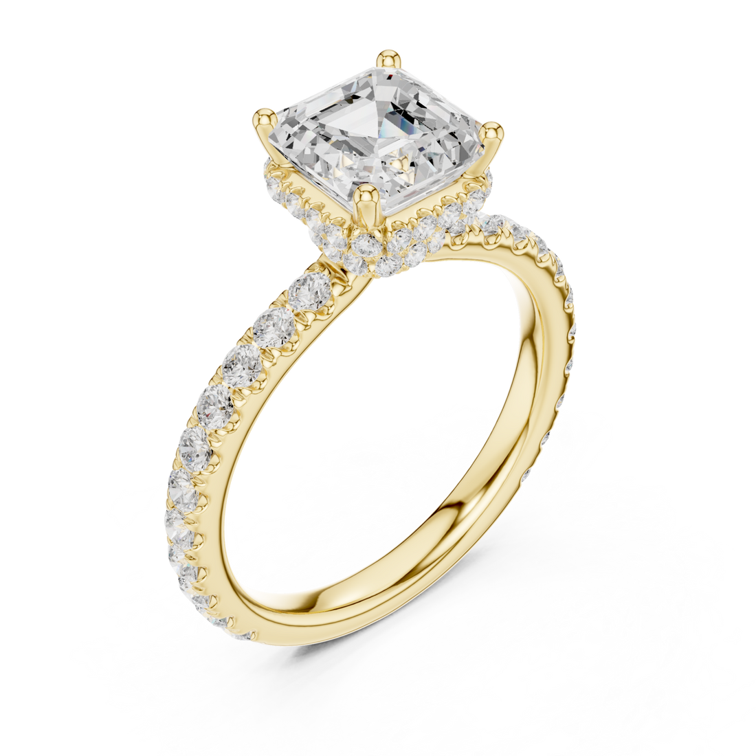 Gold Regency Halo Statement Ring Right View
