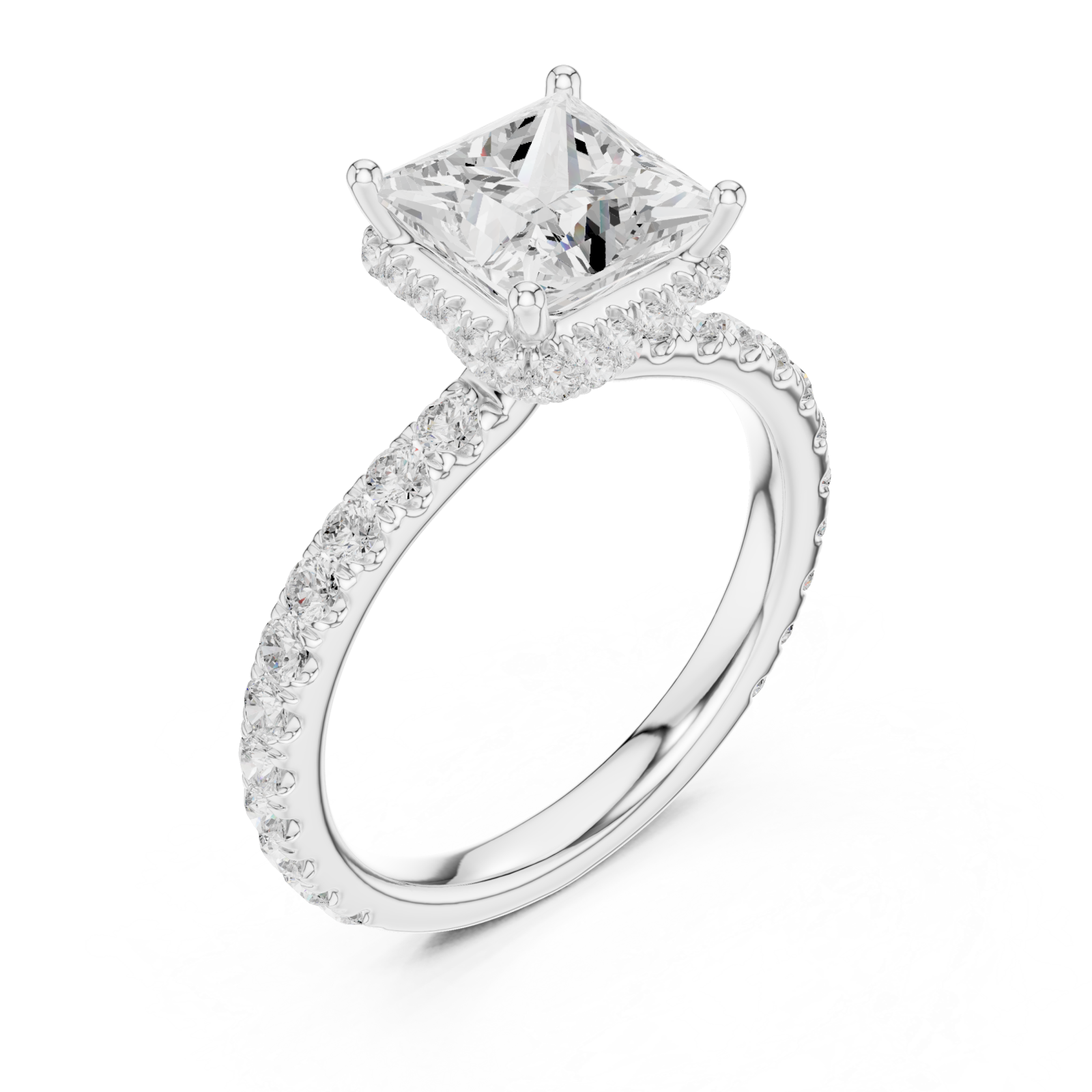  White Gold Radiant Majesty Statement Ring Right View