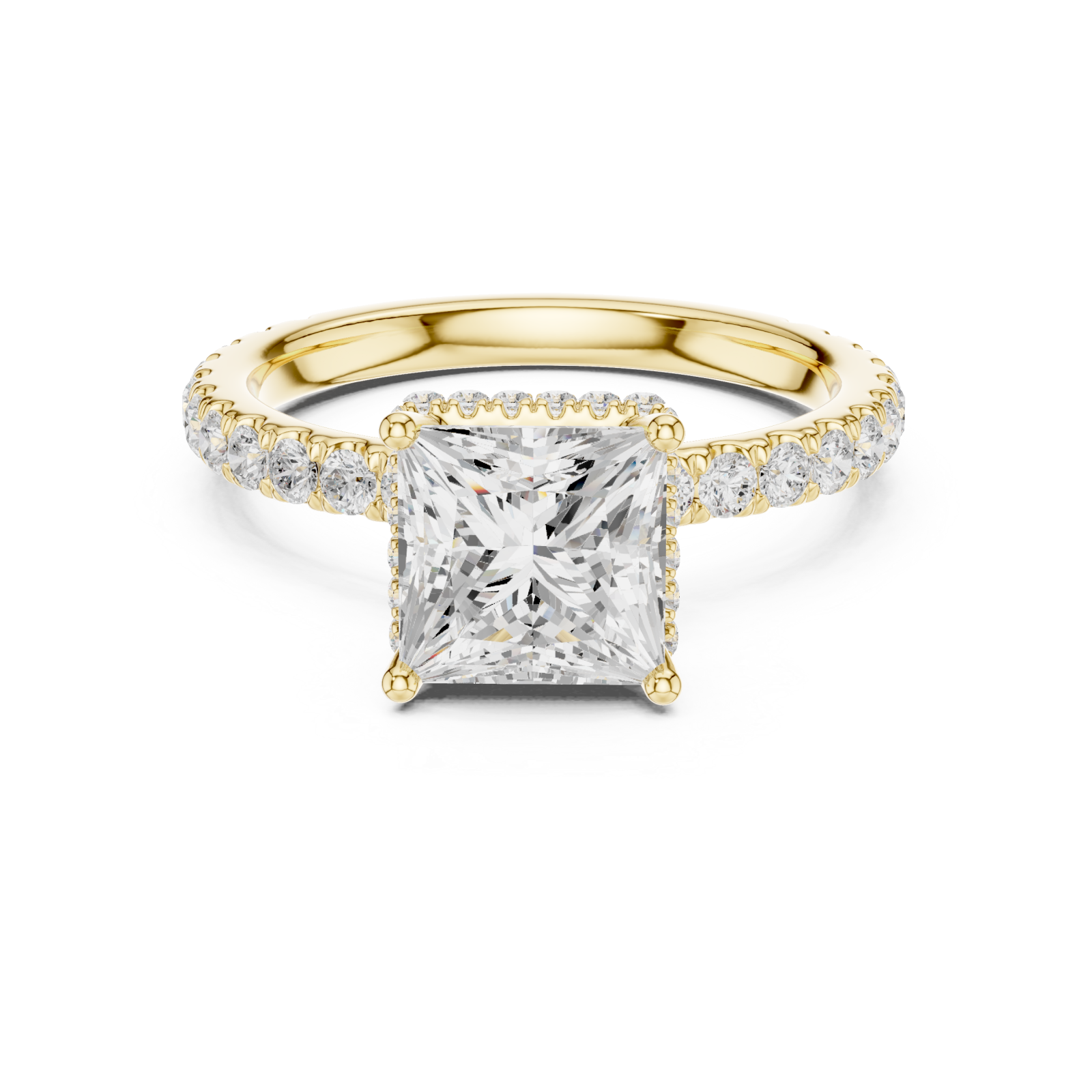  Gold Radiant Majesty Statement Ring Front View