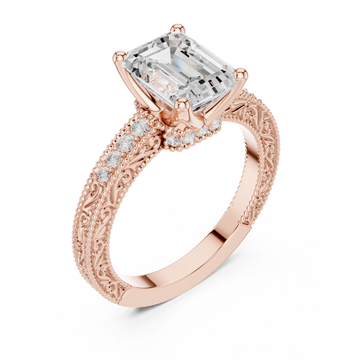  Rose Gold Regency Embellished Band Ring Right View