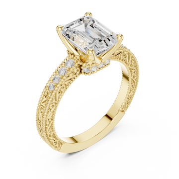 Gold Regency Embellished Band Ring Right View