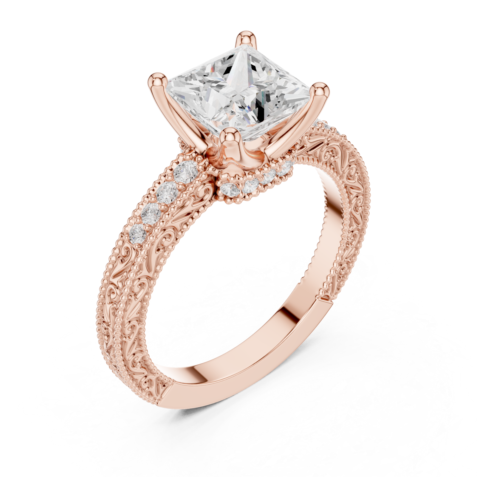  Rose Gold Eternal Grace Regal Ring Right View