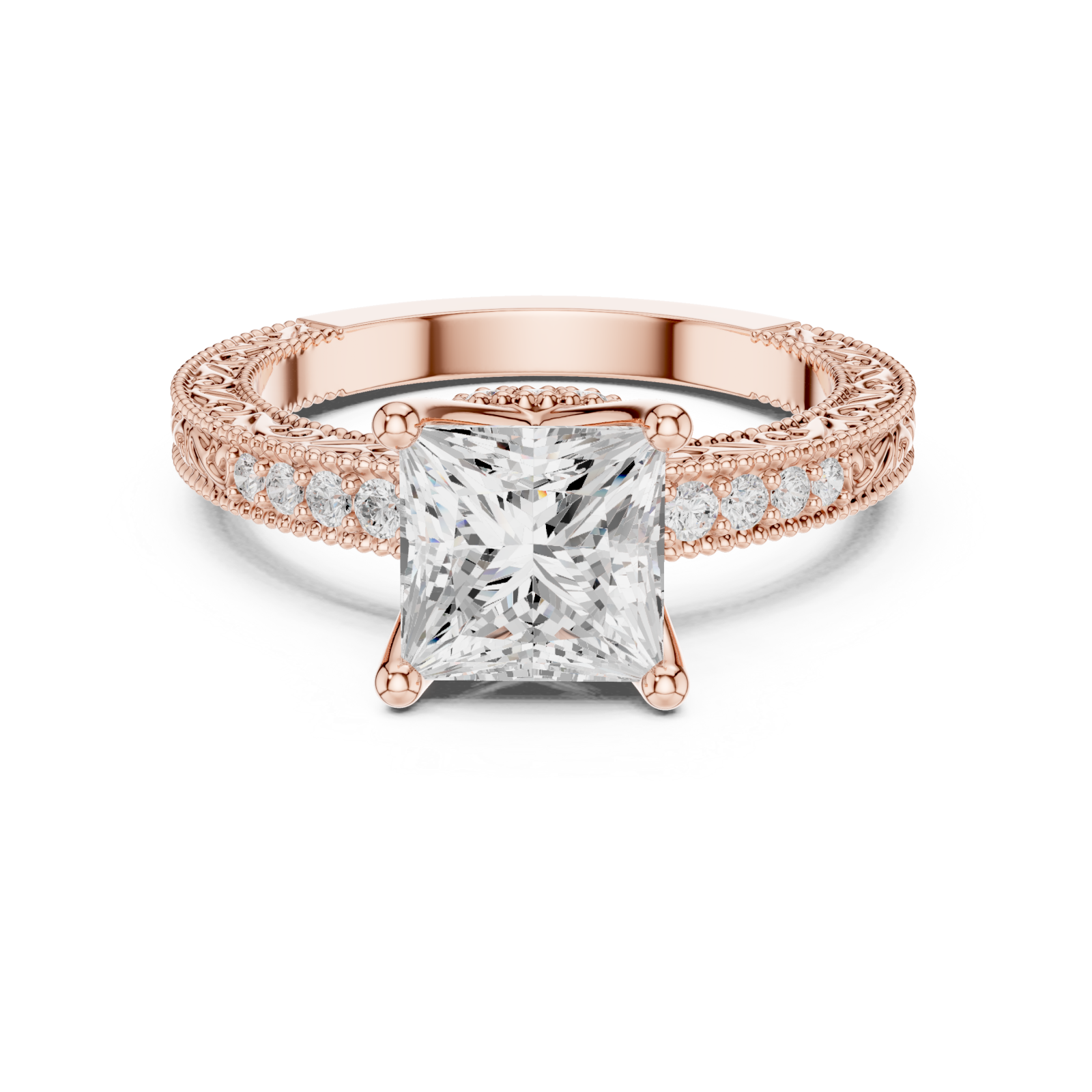  Rose Gold Eternal Grace Regal Ring Front View