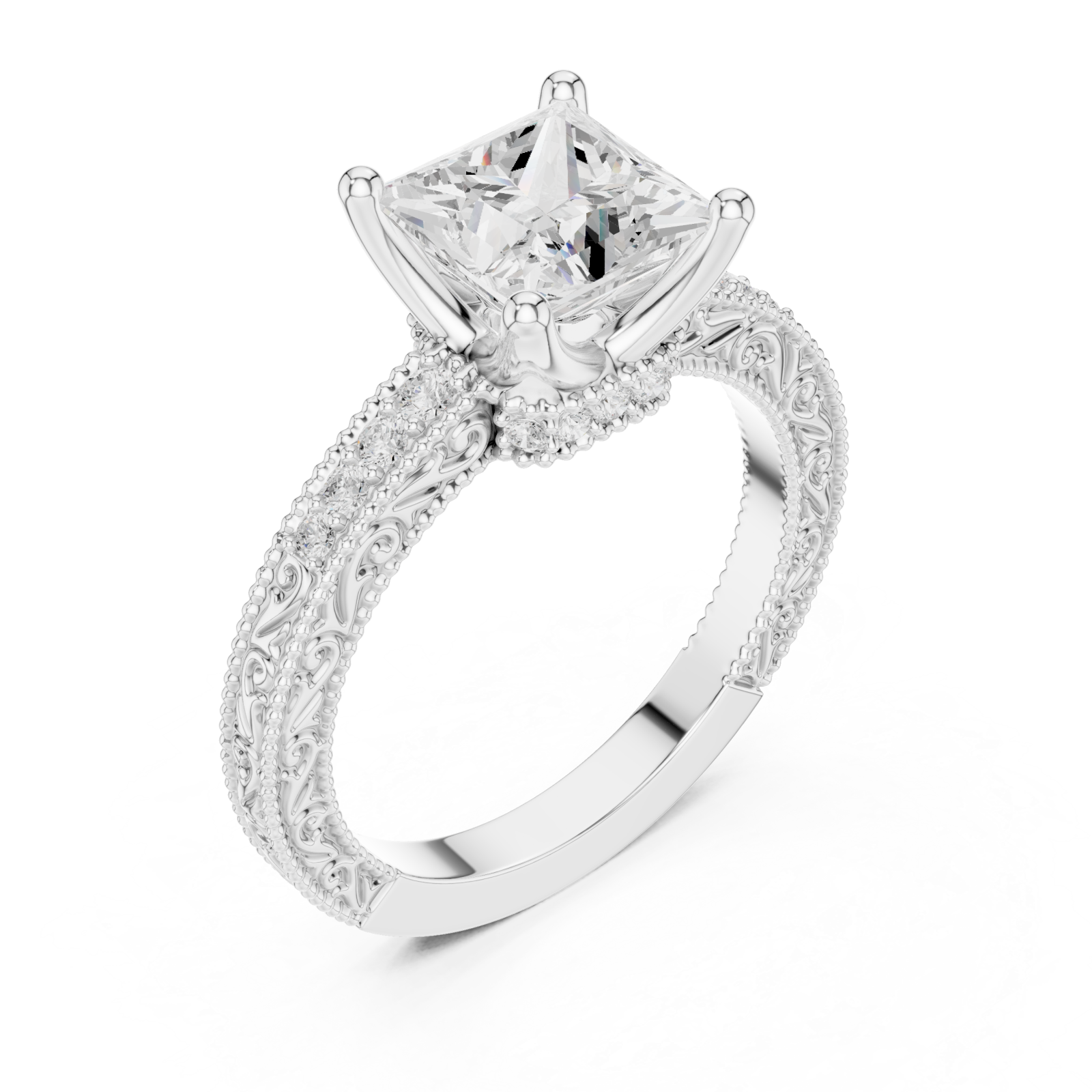  White Gold Eternal Grace Regal Ring Right View