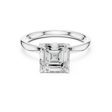  White Gold Regal Solitude Ring Front View