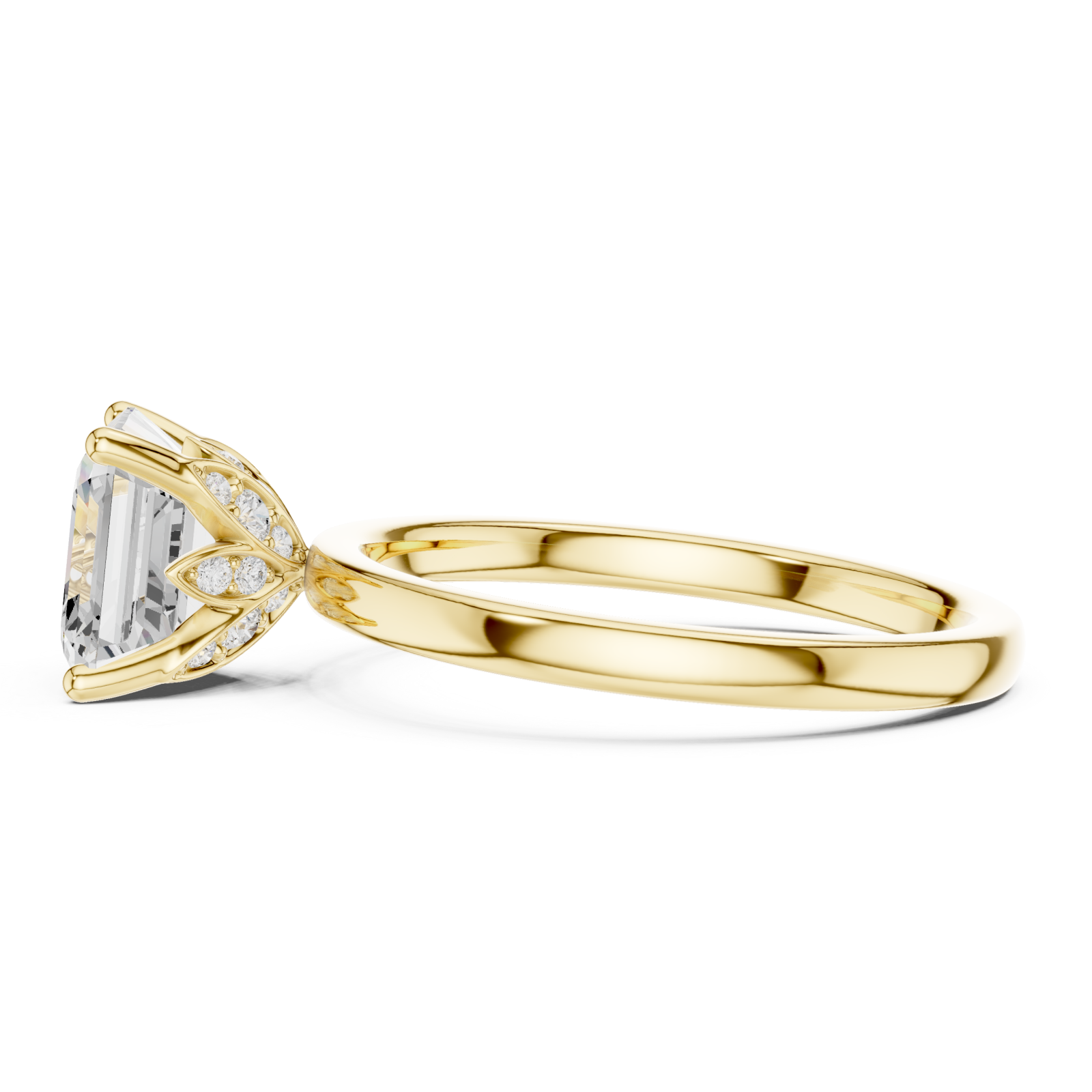  Gold Regal Solitude Ring Side View