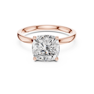  Rose Gold Timeless Radiance Solitaire Ring Front View